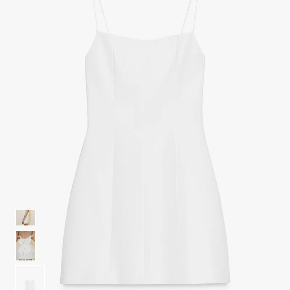 Zara Elegant White Mini Dress